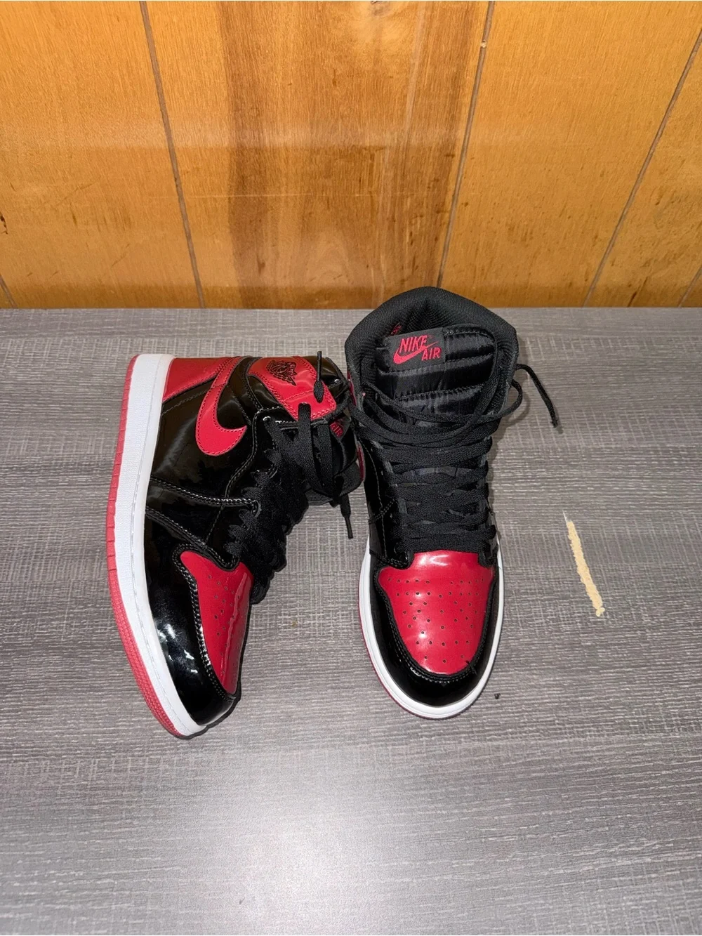 Jordan Men’s Retro High Top Sneakers Black and Red